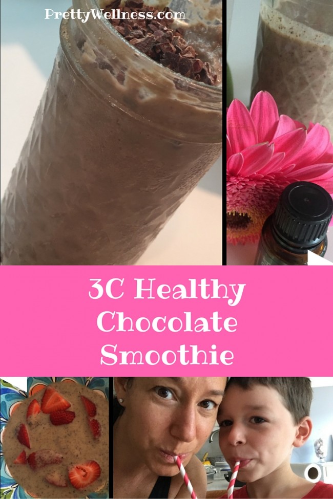 PrettyWellness.com 3C Healthy Chocolate Smoothie