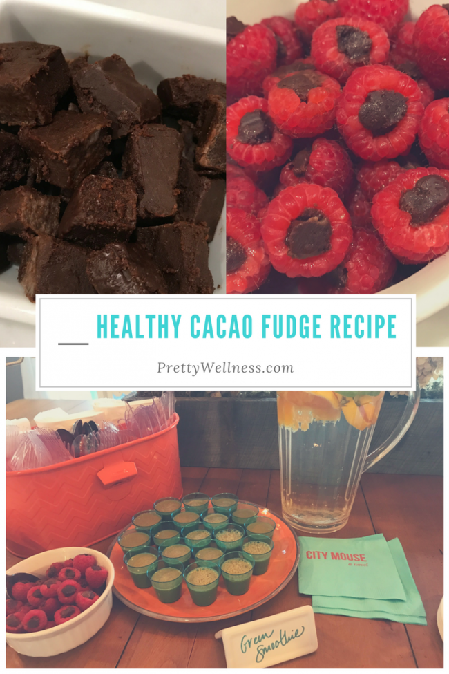 PrettyWellness.com Healthy Cacao Fudge Recipe